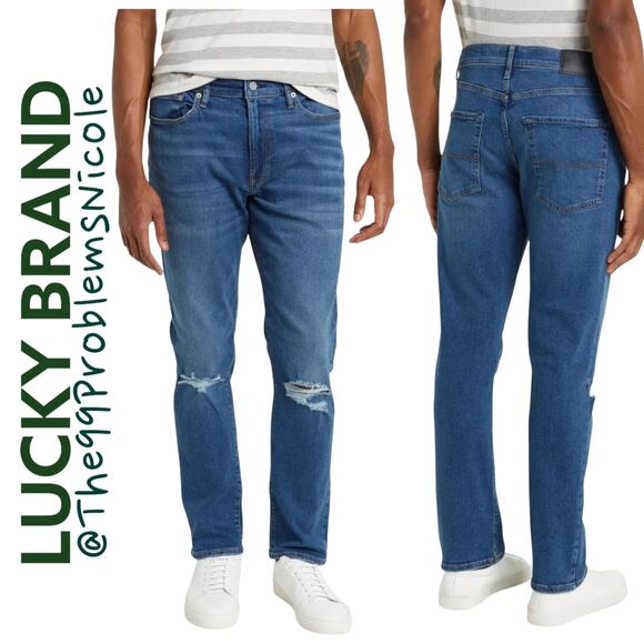 Men's Lucky Brand Athletic Slim Distressed Jeans 36 x 32 - Picture 1 of 9